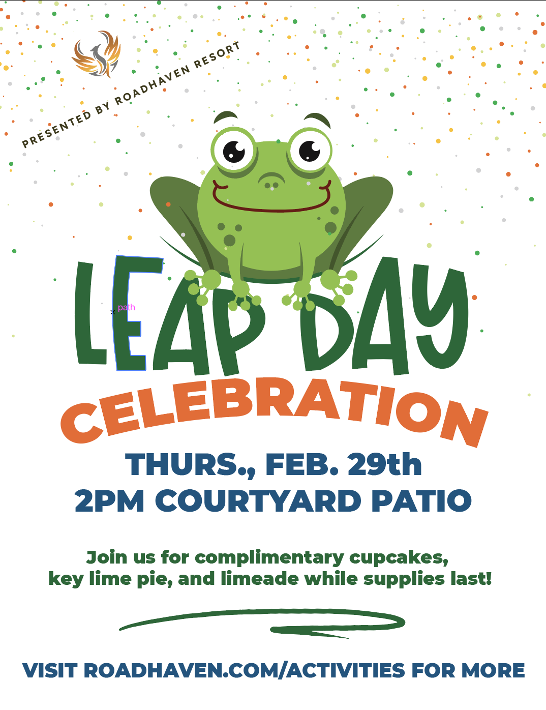 Leap Day Celebration flyer - Free event